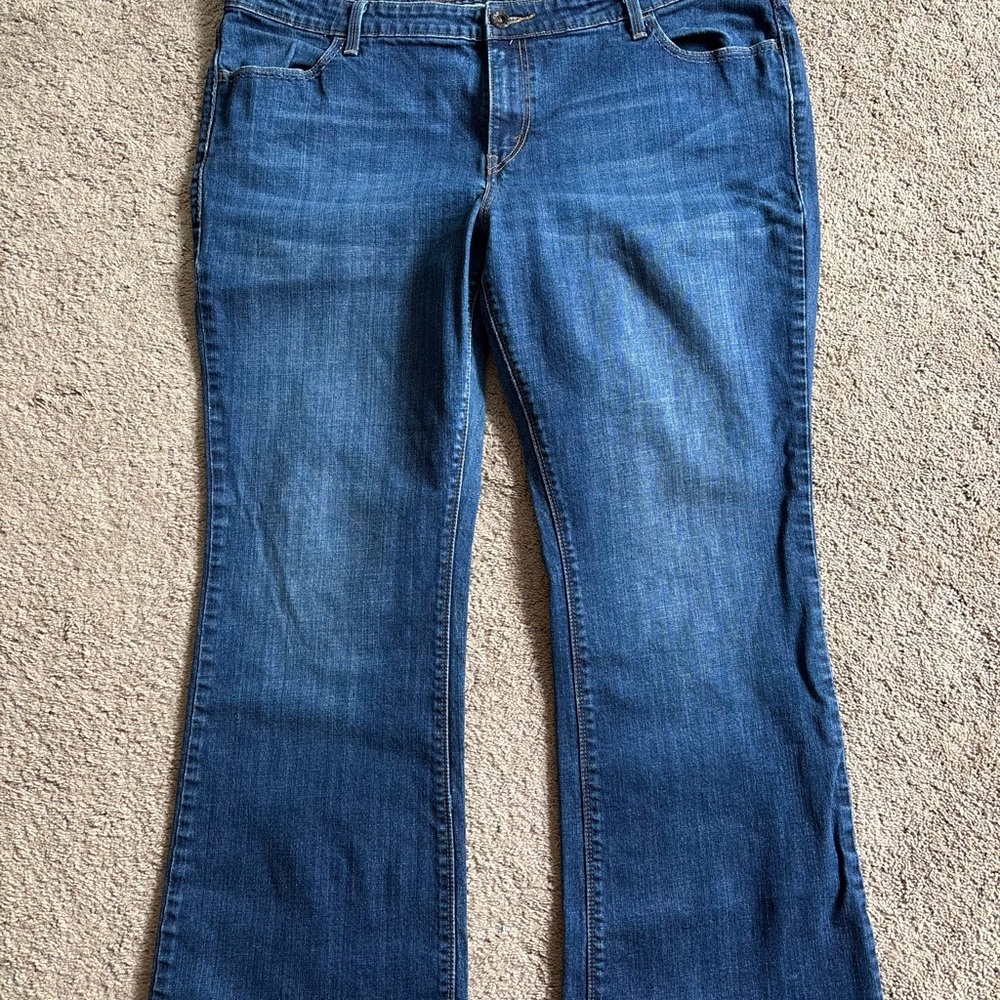 Levi's Blue Flare Wide Leg Jeans
